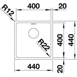 Nerezni sudoper Blanco ANDANO 400-IF