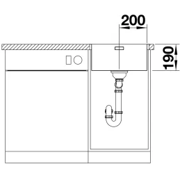 Nerezni sudoper Blanco ANDANO 400-IF