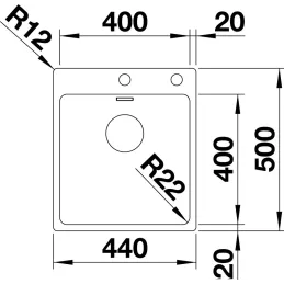 Nerđajući sudoper Blanco SOLIS 340/180-IF/A / PushControl