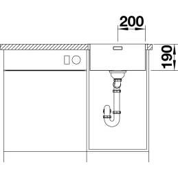 Nerđajući sudoper Blanco SOLIS 340/180-IF/A / PushControl