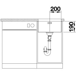 Nerezni sudoper Blanco ETAGON 500-IF/A / s pomičnim tračnicama