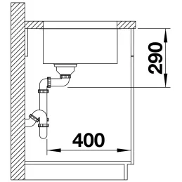 Nerezni sudoper Blanco ETAGON 500-IF/A / s pomičnim tračnicama