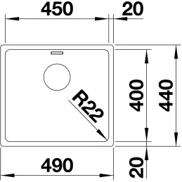 Nerđajući sudoper Blanco ANDANO 400-U
