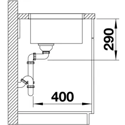 Nerđajući sudoper Blanco ANDANO 400-U