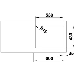 Nerezni sudoper Blanco ANDANO 500-IF