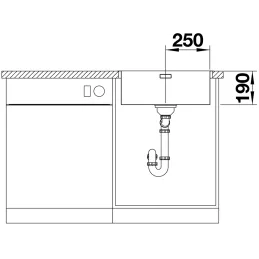 Nerezni sudoper Blanco ANDANO 500-IF