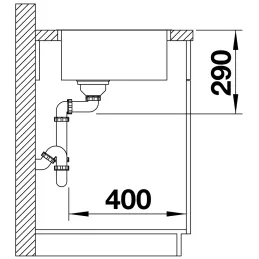 Nerezni sudoper Blanco ANDANO 500-IF