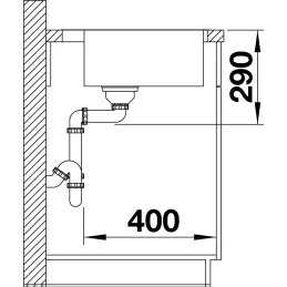 Nerezni sudoper Blanco ANDANO 400-IF/A / PushControl