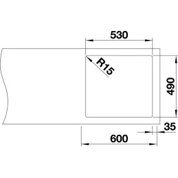 Nerezni sudoper Blanco ANDANO 400-IF/A / PushControl