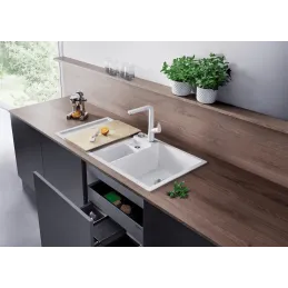 Baterija Blanco LINEE S / silgranit / izvlačiva mlaznica