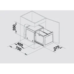 Izvlačni koš za otpad BLANCO BOTTON Pro 45/2 Manual