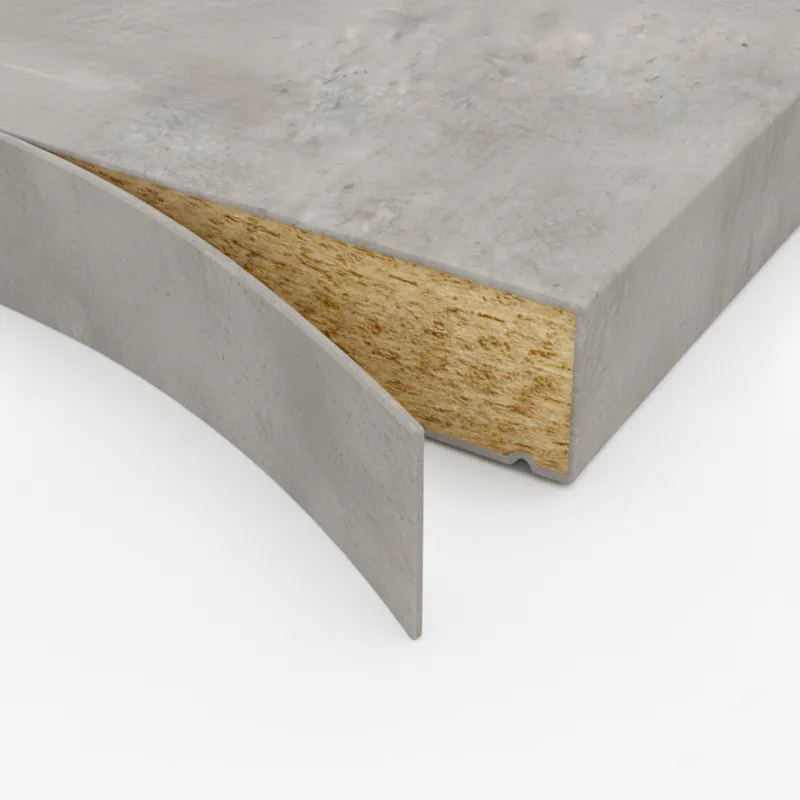 ABS rubna traka za radnu ploču Betonski Chicago Svjetlosivi / F186