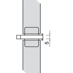 Linearna spojka za kuhinjsku plastičnu osnovu 126 / Bež