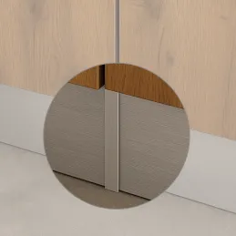 Linearna spojka za plastični kuhinjski sokl / Brušeni nehrđajući čelik