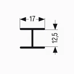 Spojnica za kuhinjski plastični podnožje / Antracit