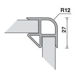 Kutna spojka za kuhinjski plastični sokl / Bijela