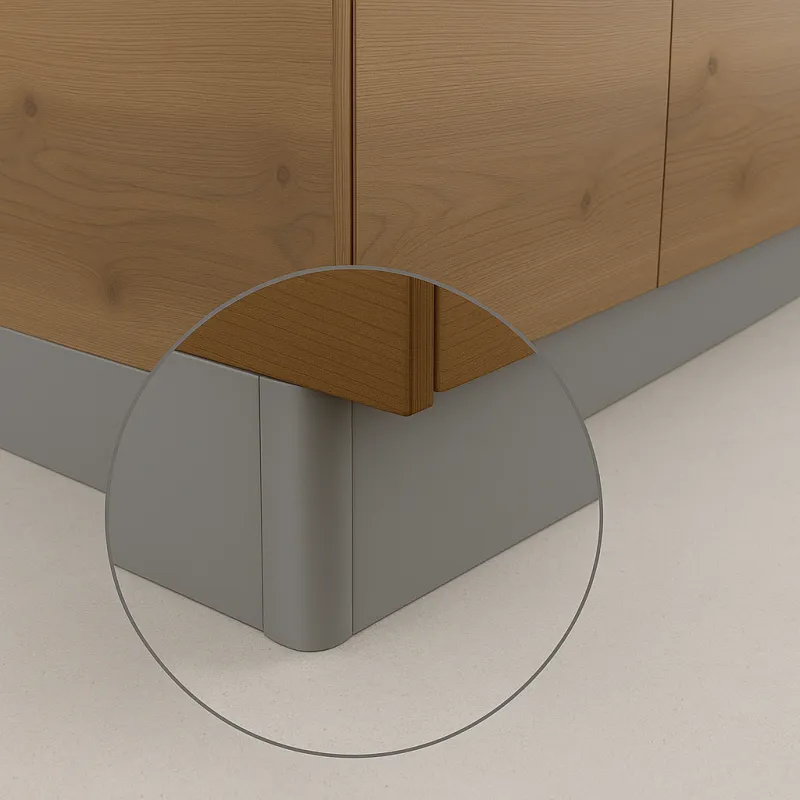 Kutna spojka za plastičnu kuhinjsku podnožnicu / Siva