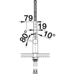 Baterija Blanco CATRIS S / krom / tuš s preklopnikom