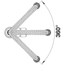 Baterija Blanco CATRIS S / krom / tuš s preklopnikom