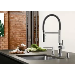 Blanco CATRIS S FLEXO slavina / imitacija nehrđajućeg čelika / UltraResist / tuš s preklopnikom