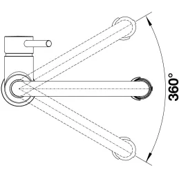 Blanco CATRIS S FLEXO slavina / imitacija nehrđajućeg čelika / UltraResist / tuš s preklopnikom