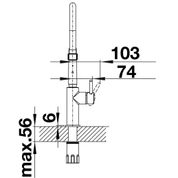 Baterija Blanco LINUS / crna mat / tuš