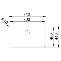Nerezni sudoper Blanco ETAGON 500-IF/A / s pomičnim vodilicama