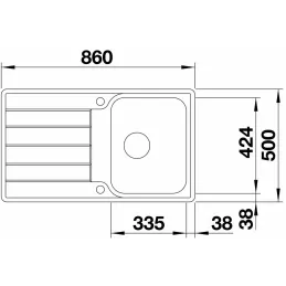 Nerezni sudoper Blanco LEMIS 45 S-IF