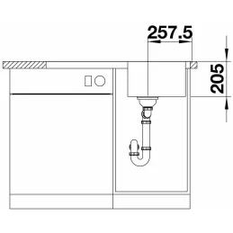Nerezni sudoper Blanco LEMIS 45 S-IF