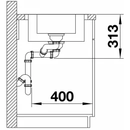 Nerezni sudoper Blanco LEMIS 45 S-IF