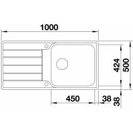 Nerez sudoper Blanco LEMIS 45 S-IF