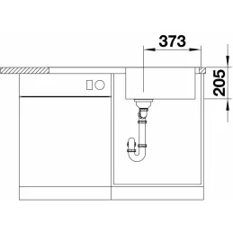 Nerez sudoper Blanco LEMIS 45 S-IF
