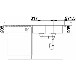 Nerezni sudoper Blanco LEMIS 45 S-IF