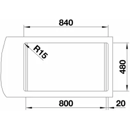 Nerezni sudoper Blanco LEMIS 45 S-IF