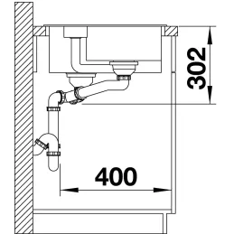 Kamniti sudoper Blanco COLLECTIS 6 S s excentrom / Crna