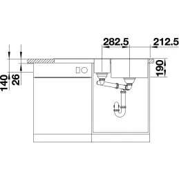 Kameninijski sudoper Blanco COLLECTIS 6 S s ekscentrom / Bijela soft
