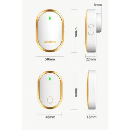 Bežični zvono GLAMI / Bijelo - zlatna