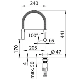 Baterija Blanco CULINA S mini / tuš bez preklopnika