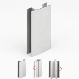 Flexi spojnica za sokl PAX - 90° do 270° / Brušeni aluminij