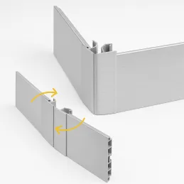 Flexi spojka za PAX utičnicu - 90° do 270° / brušeni nehrđajući čelik