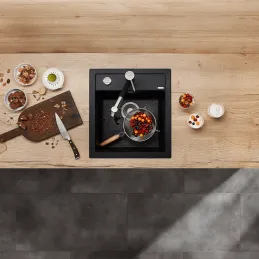 Kamen sudoper Blanco DALAGO 45 s ekscentrom / Bijela soft