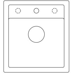 Kameninjski sudoper Blanco DALAGO 45 s ekscentrom / Kava