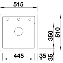 Kamený sudoper Blanco DALAGO 5 s ekscentrom / Bijela