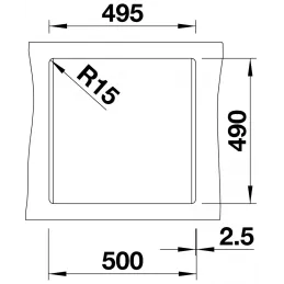 Kameninijski sudoper Blanco DALAGO 5 s ekscentrom / Bijela soft