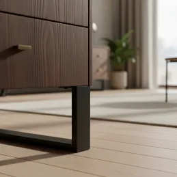 Set od 2 komada namještajnih nogu SIMONE / Crna mat