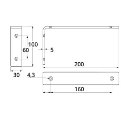 Držač police LAVERA / Bijela mat