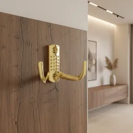 Namještajna kuka BRUNO Mini / Zlatno sjajna