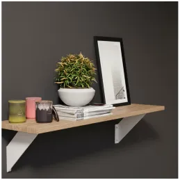 Set od 2 nosača za policu MALAGA / Mat bijela