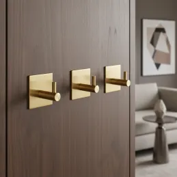 Samoljepljiva vješalica GINNA / Zlatno brušena