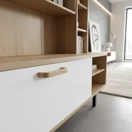 Drvena ručka MIA / Lakirani hrast